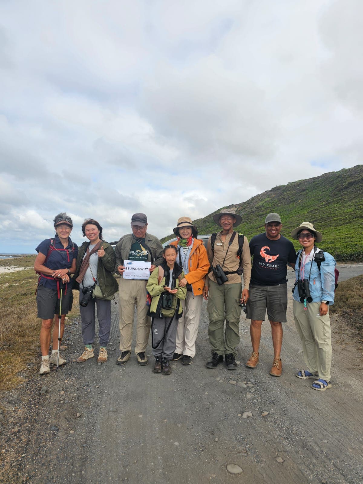 Tour group on a coastal nature outing in the Eastern Cape